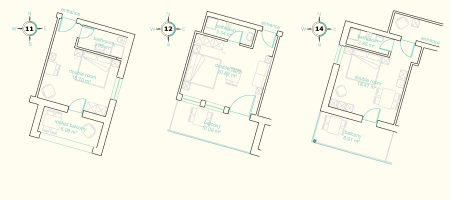 Double room 11, 12, 14